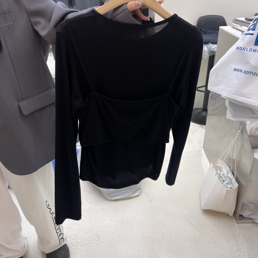 FLAUNT東大門㊣直郵女士新品熱賣職業25秋冬休閑時尚長袖T恤FLAUNT長袖T恤