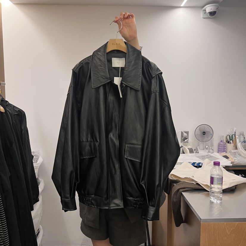 BLAIR韓國直郵㊣女裝新品職業休閑真品熱賣推薦時尚夾克皮革BLAIR seoul夾克圖色1