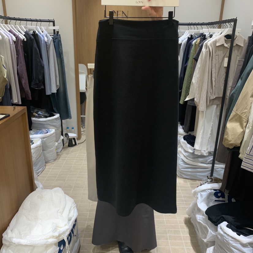 LOFN韓國直郵㊣女裝新品25秋冬熱賣推薦休閑人氣真品時尚長裙LOFN長裙圖色2