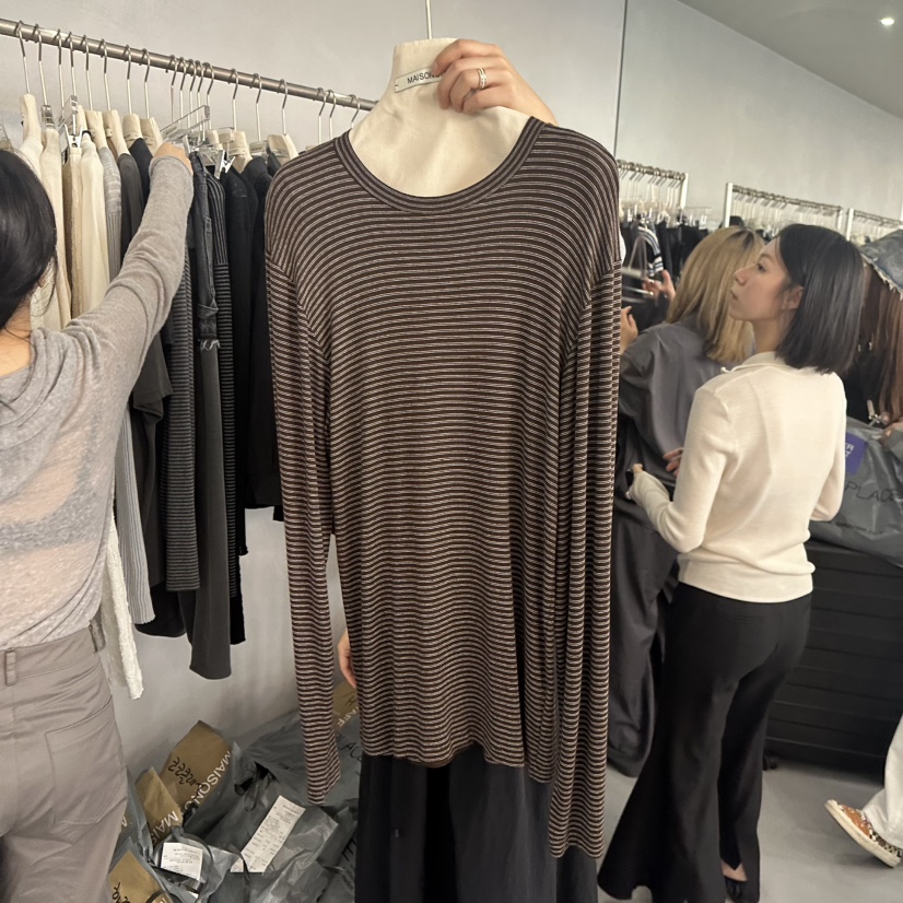 DOUBLE STANDARD/LE SMOKING/MAISONSTAFF東大門㊣代購女士新品熱賣長袖T恤MAISONSTAFF長袖T恤圖色1