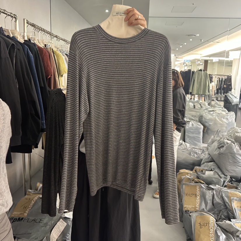 DOUBLE STANDARD/LE SMOKING/MAISONSTAFF東大門㊣代購女士新品熱賣長袖T恤MAISONSTAFF長袖T恤圖色3