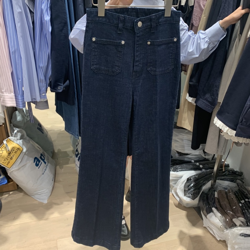 OGI韓國直郵㊣女裝新品時尚25秋冬真品人氣熱賣休閑推薦牛仔褲FLat OGI牛仔褲圖色1