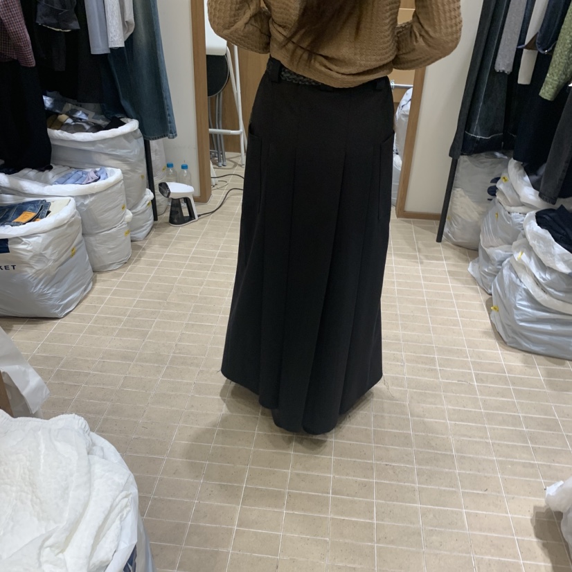 LOFN韓國直郵㊣女士新品25秋冬推薦真品人氣時尚職業休閑長裙LOFN長裙