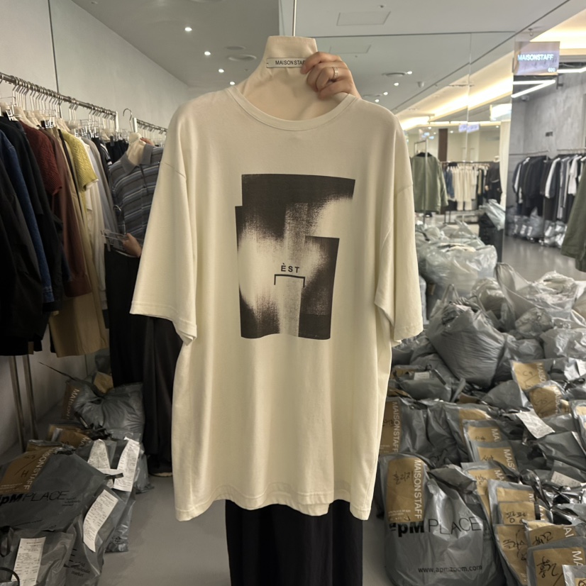 DOUBLE STANDARD/LE SMOKING/MAISONSTAFF東大門㊣實拍女裝新品休閑T恤MAISONSTAFFT恤圖色1