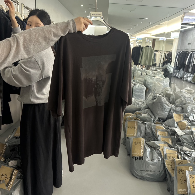 DOUBLE STANDARD/LE SMOKING/MAISONSTAFF東大門㊣實拍女裝新品休閑T恤MAISONSTAFFT恤圖色2