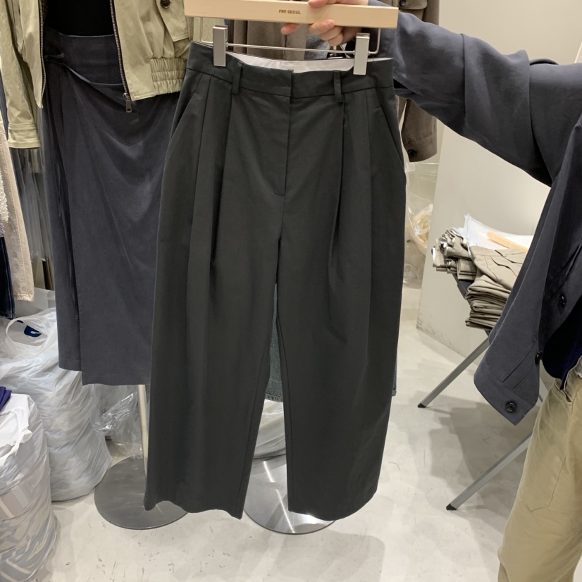 FRE韓國代購㊣女裝新品真品人氣時尚熱賣職業推薦休閑褲斜紋布FRE休閑褲圖色3