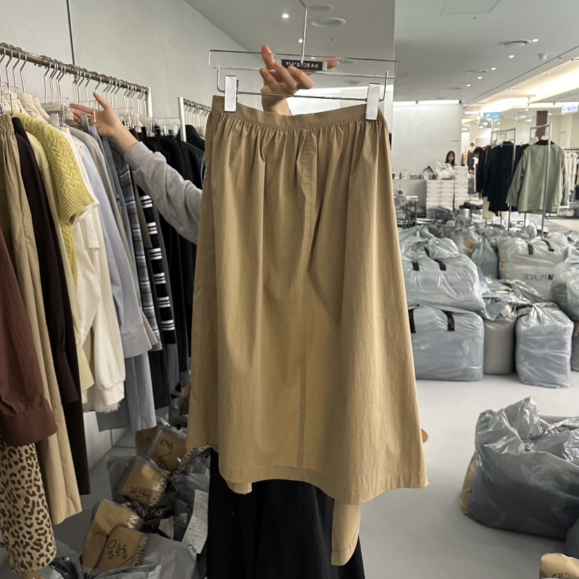DOUBLE STANDARD/LE SMOKING/MAISONSTAFF韓國代購㊣女士新品職業長裙裹身裙棉質MAISONSTAFF長裙