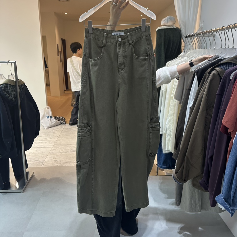 LOOKK東大門㊣直郵女裝新品人氣推薦25秋冬休閑休閑褲雙口袋LOOKK休閑褲圖色1