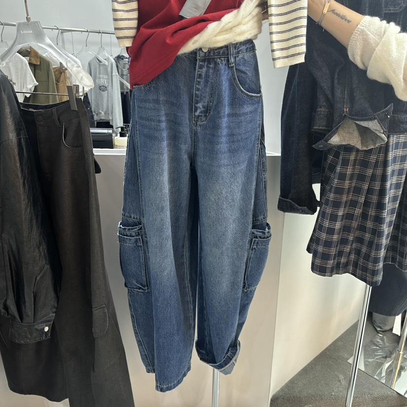 LOOKK東大門㊣直郵女裝新品人氣推薦25秋冬休閑休閑褲雙口袋LOOKK休閑褲圖色2