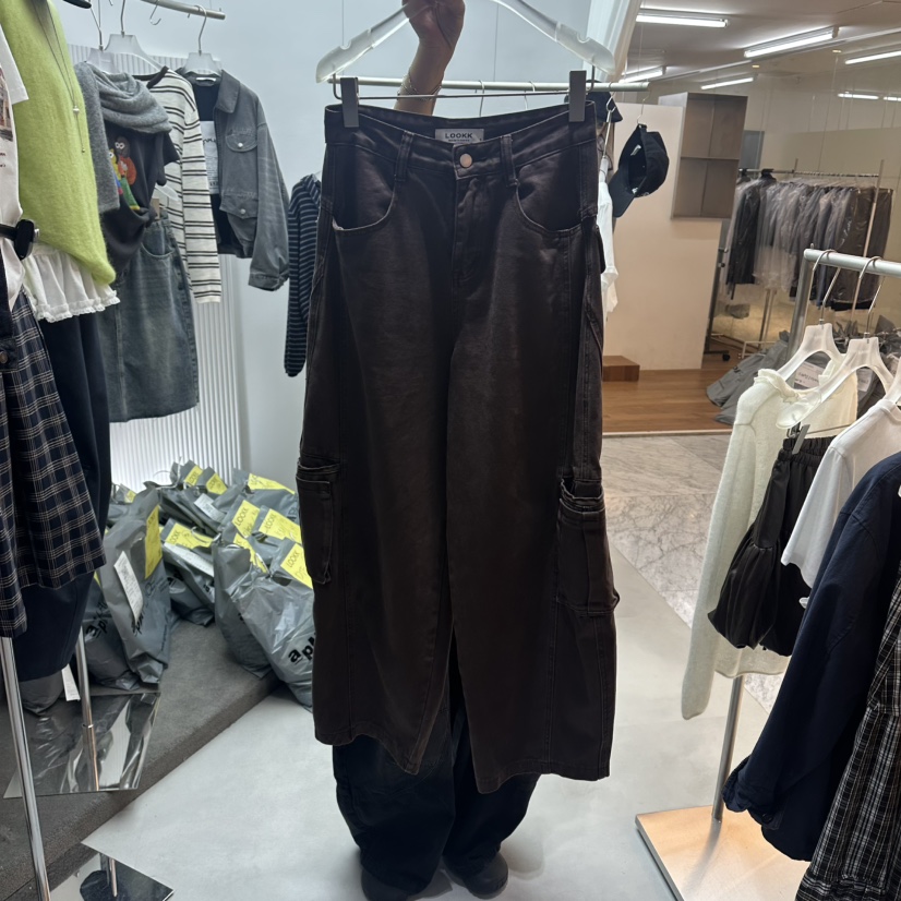 LOOKK東大門㊣直郵女裝新品人氣推薦25秋冬休閑休閑褲雙口袋LOOKK休閑褲圖色4