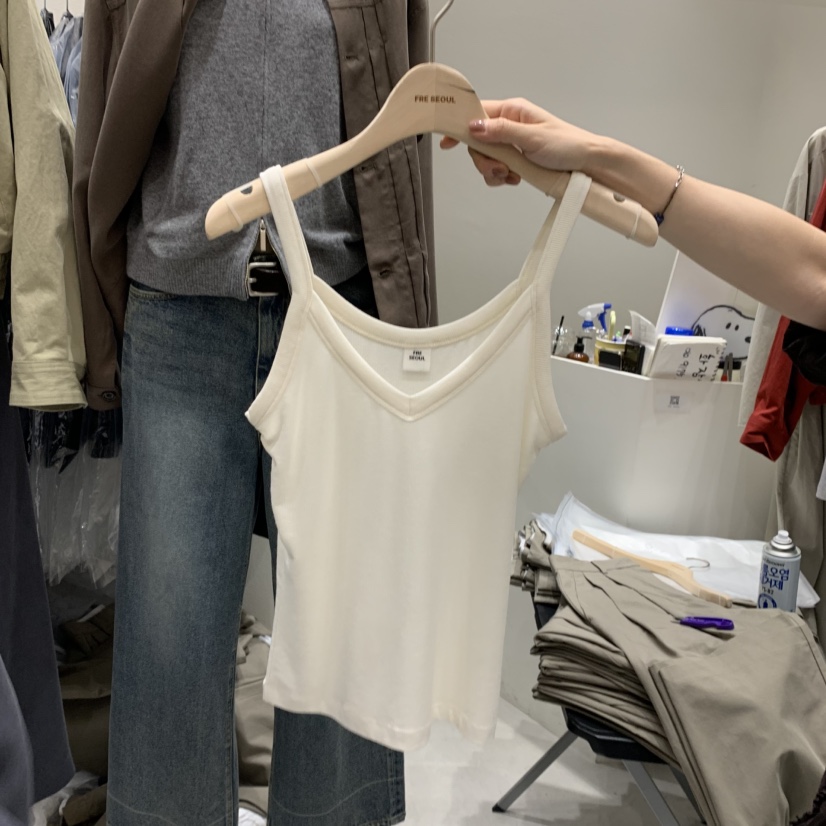 FRE東大門㊣實拍女裝新品時尚熱賣推薦25秋冬吊帶背心不含內搭FRE吊帶/背心圖色1