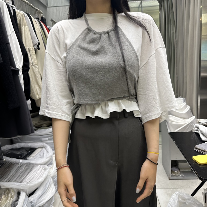 UOOV東大門㊣實拍女士新品職業時尚休閑25秋冬真品熱賣推薦T恤UOOVT恤圖色2