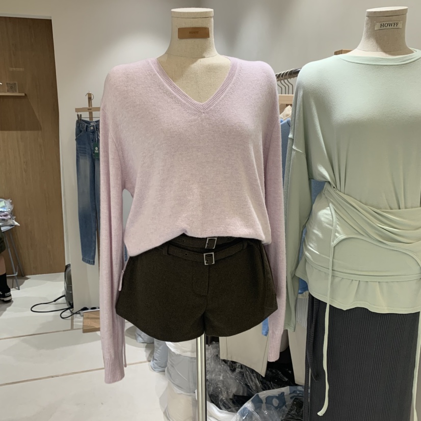HOWFF東大門㊣實拍女士新款真品熱賣時尚人氣休閑25秋冬短褲腰帶HOWFF短褲