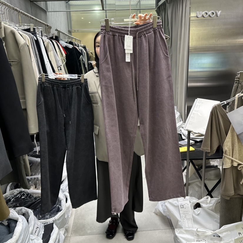 UOOV韓國直郵㊣女裝新品熱賣職業推薦人氣時尚真品25秋冬休閑褲UOOV休閑褲圖色1
