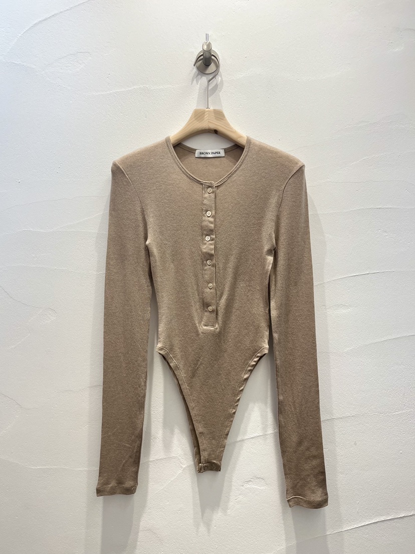 BROWN PAPER-S韓國直郵㊣女士新品25秋冬休閑長袖T恤緊身BROWN PAPER長袖T恤圖色2