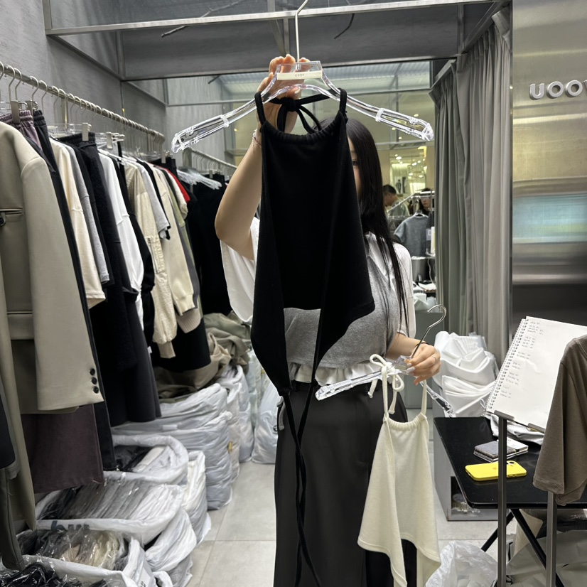 UOOV東大門㊣實拍女士新品25秋冬熱賣時尚吊帶背心不含內搭UOOV吊帶/背心圖色4