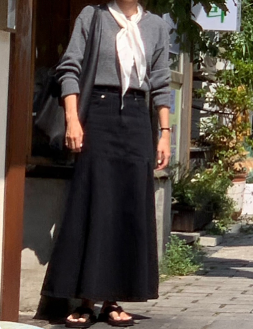 A Flan東大門㊣實拍女裝新品時尚人氣職業推薦圍巾披肩絲綢AFN EDITION圍巾/披肩