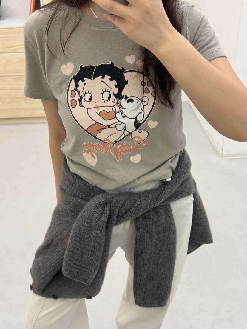 MUSHROOM EFFECT東大門㊣代購女裝新品熱賣真品25秋冬休閑T恤MUSHROOM EFFECTT恤