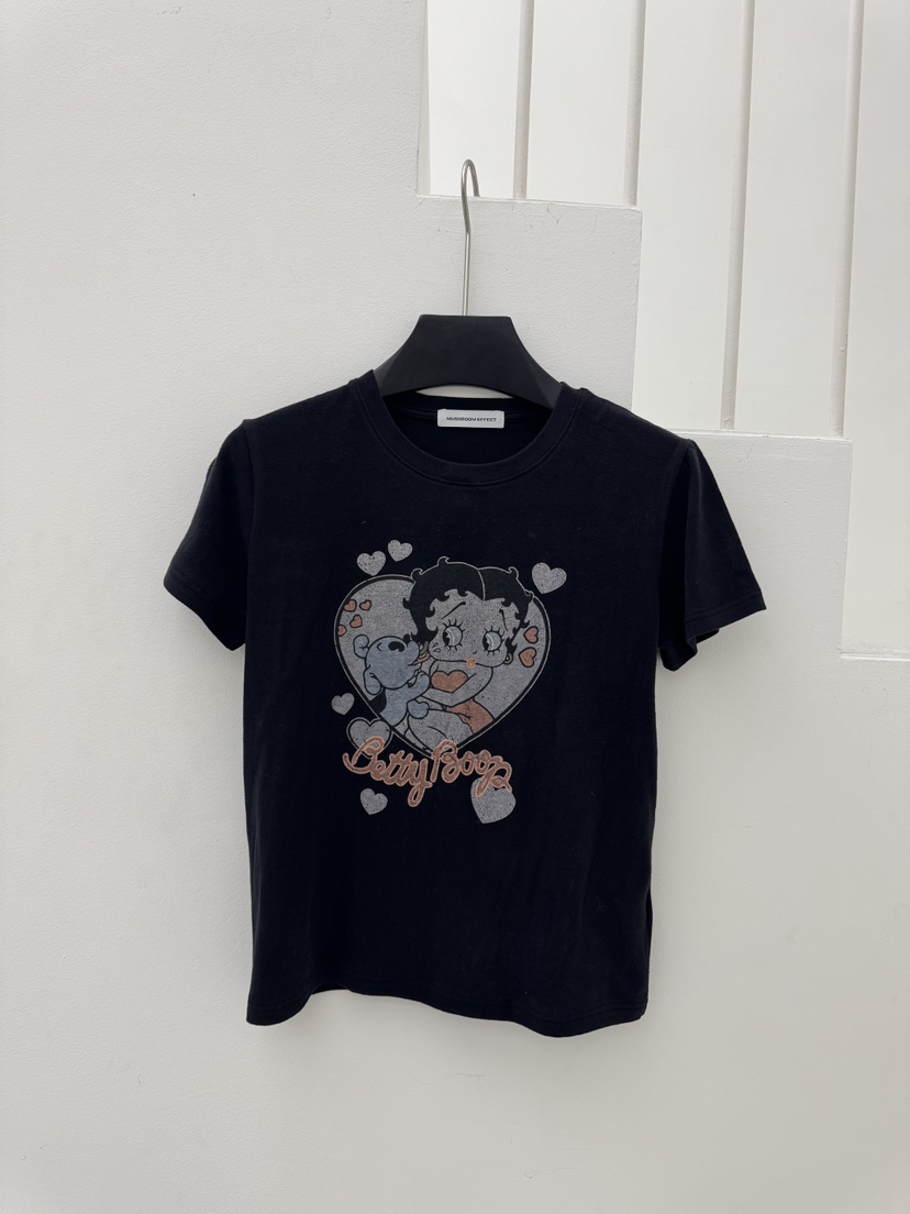 MUSHROOM EFFECT東大門㊣代購女裝新品熱賣真品25秋冬休閑T恤MUSHROOM EFFECTT恤圖色1