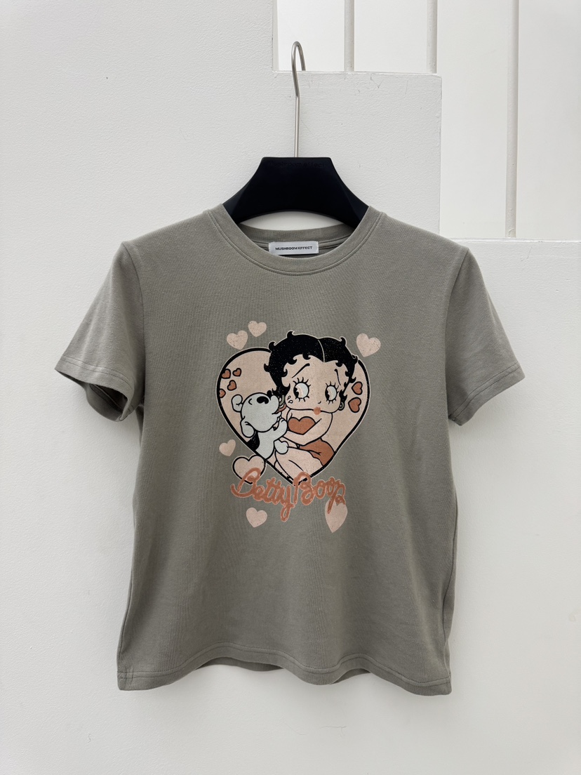MUSHROOM EFFECT東大門㊣代購女裝新品熱賣真品25秋冬休閑T恤MUSHROOM EFFECTT恤圖色3