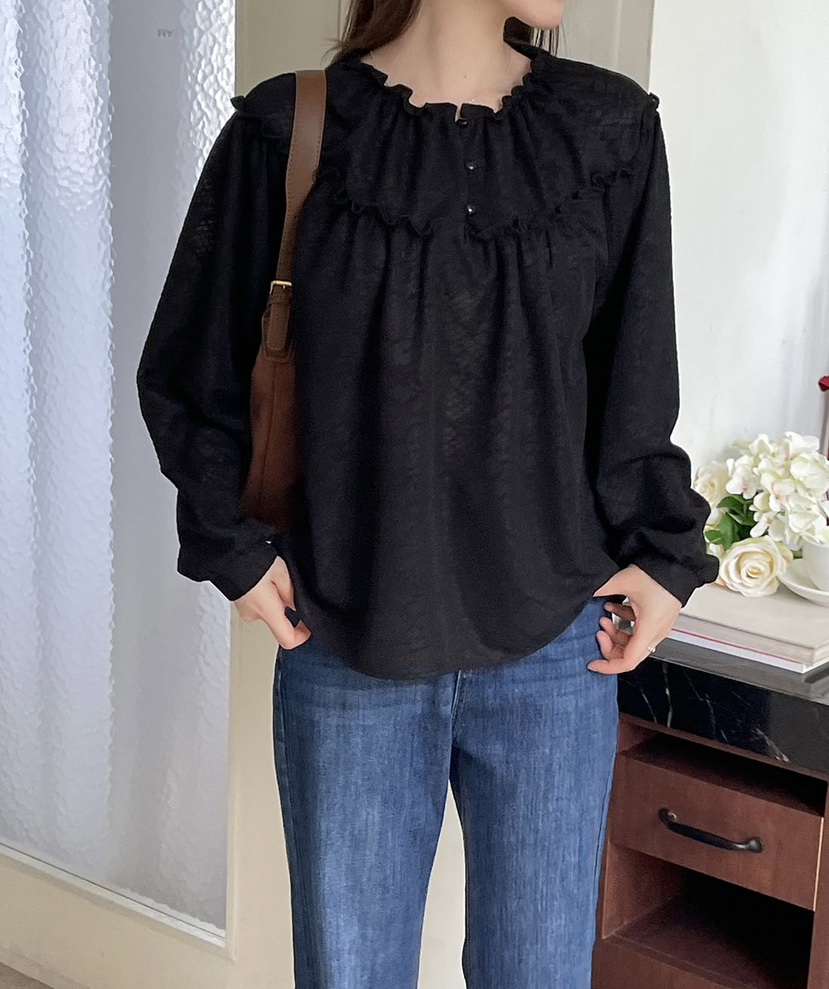 RE:FRESH-L韓國直郵㊣女士新款真品熱賣時尚25秋冬襯衫蕾絲衫RE:FRESH襯衫/蕾絲衫
