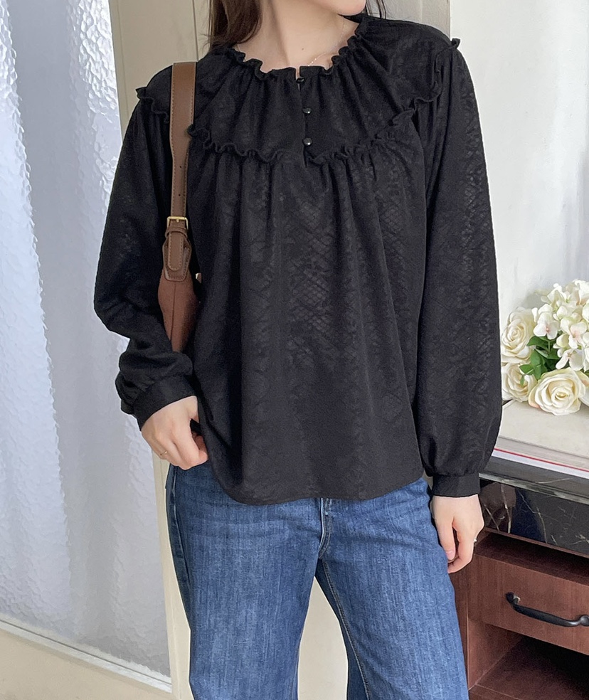 RE:FRESH-L韓國直郵㊣女士新款真品熱賣時尚25秋冬襯衫蕾絲衫RE:FRESH襯衫/蕾絲衫