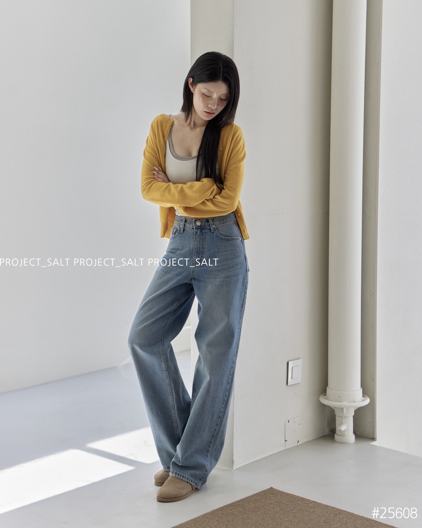 PROJECT SALT韓國直郵㊣女裝新款25秋冬牛仔褲PROJECTSALT牛仔褲