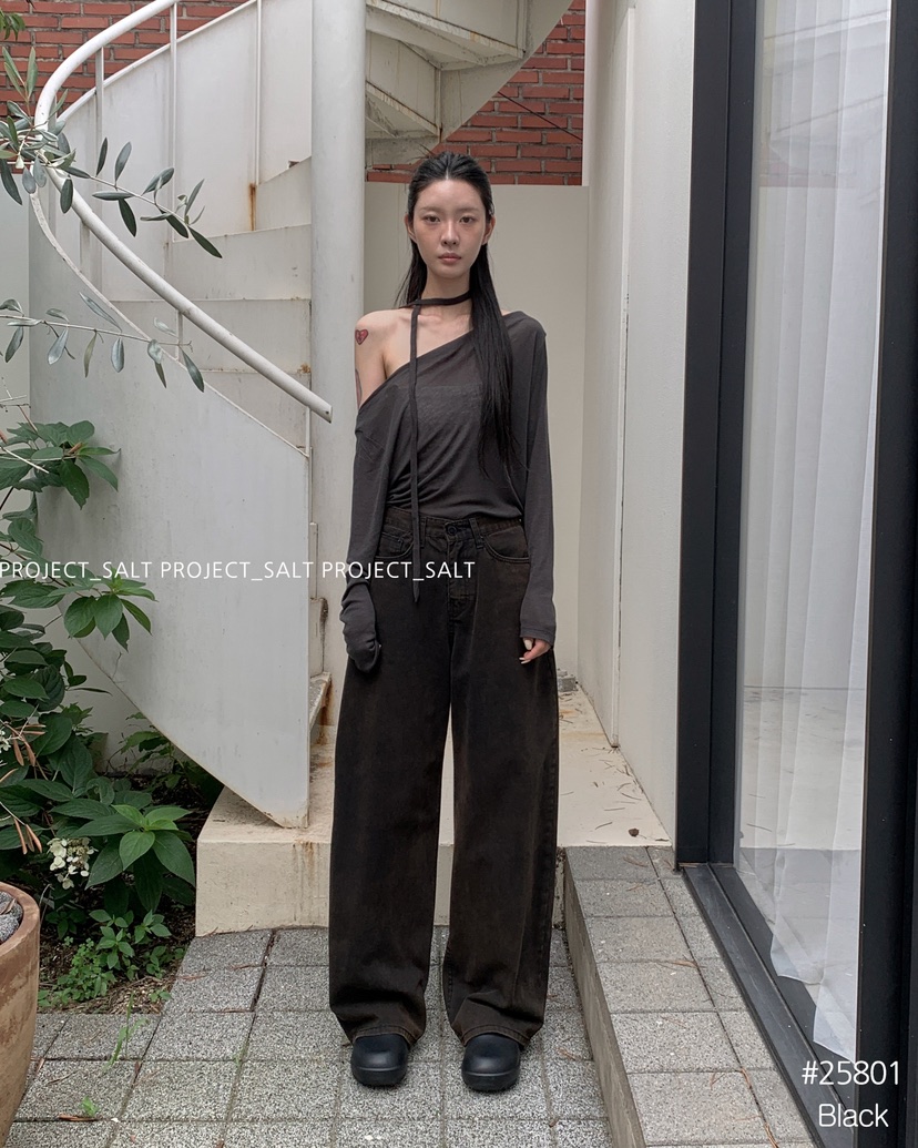 PROJECT SALT韓國代購㊣女裝新款真品牛仔褲PROJECTSALT牛仔褲