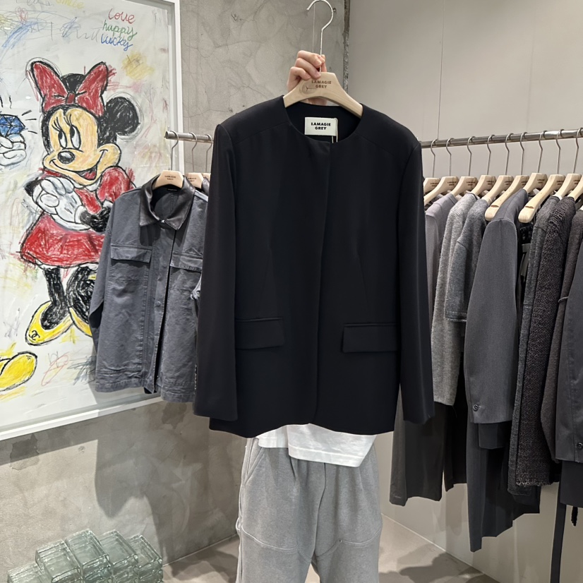 LAMAGIEPIE東大門㊣代購女裝新品25秋冬休閑推薦職業時尚夾克LAMAGIE GREY夾克圖色2