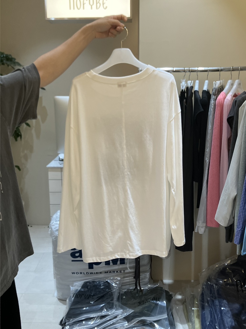 NOFYBE東大門㊣直郵女裝新品職業休閑時尚25秋冬熱賣長袖T恤NOFYBE長袖T恤