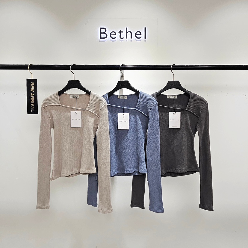 BETHEL韓國直郵㊣女裝新品時尚職業真品休閑熱賣25秋冬長袖T恤BETHEL長袖T恤
