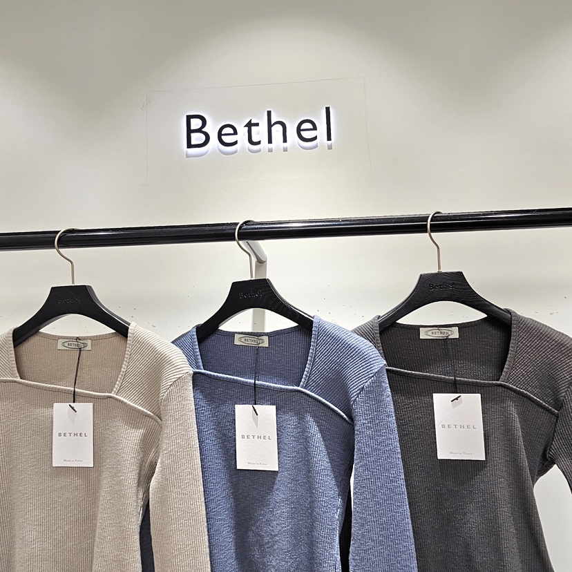 BETHEL韓國直郵㊣女裝新品時尚職業真品休閑熱賣25秋冬長袖T恤BETHEL長袖T恤