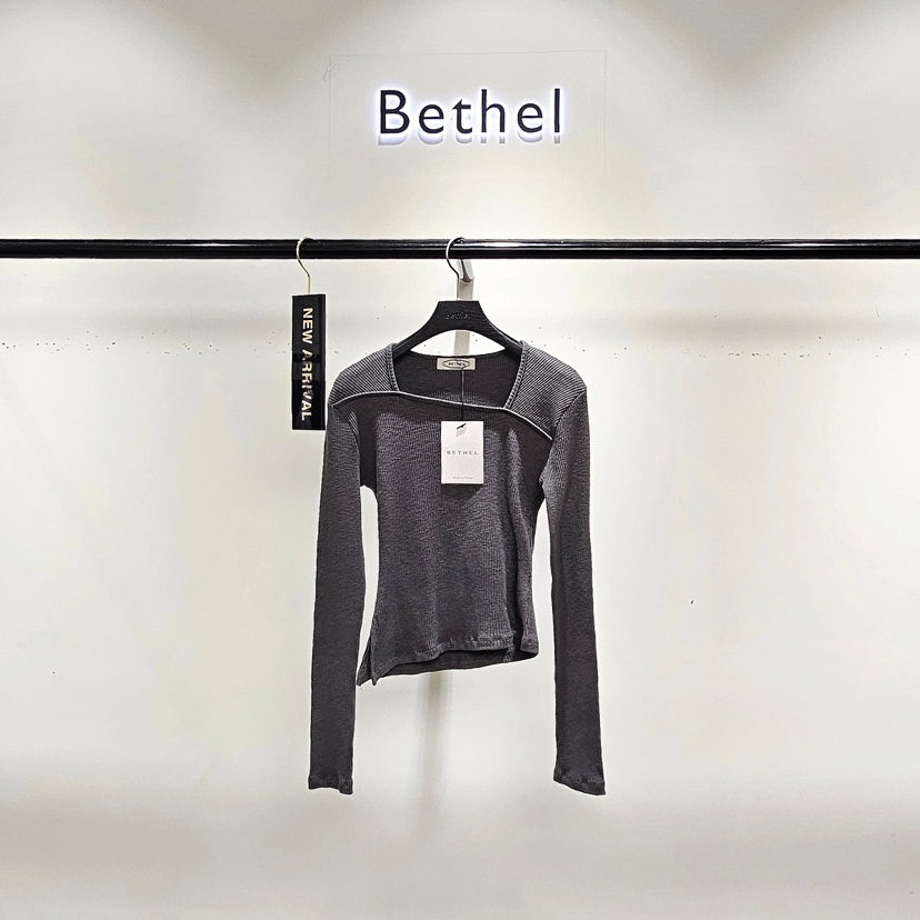 BETHEL韓國直郵㊣女裝新品時尚職業真品休閑熱賣25秋冬長袖T恤BETHEL長袖T恤圖色3