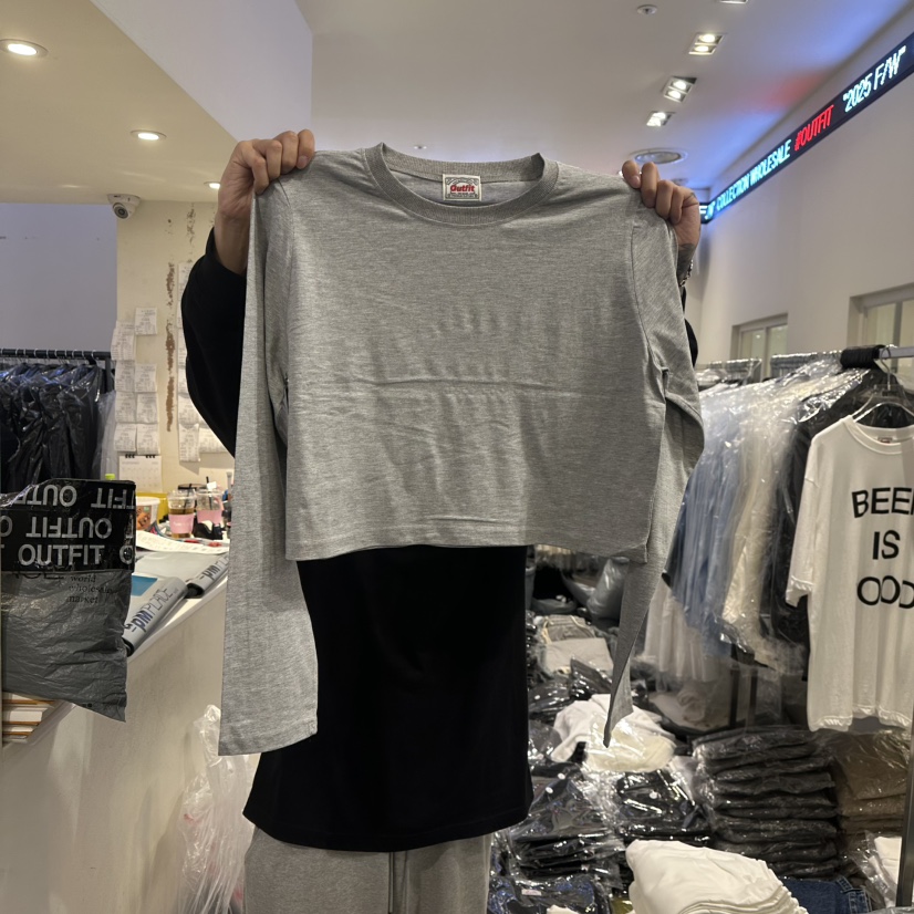 OUTFIT韓國代購㊣女裝新品人氣真品職業25秋冬推薦休閑長袖T恤OUTFIT長袖T恤圖色2