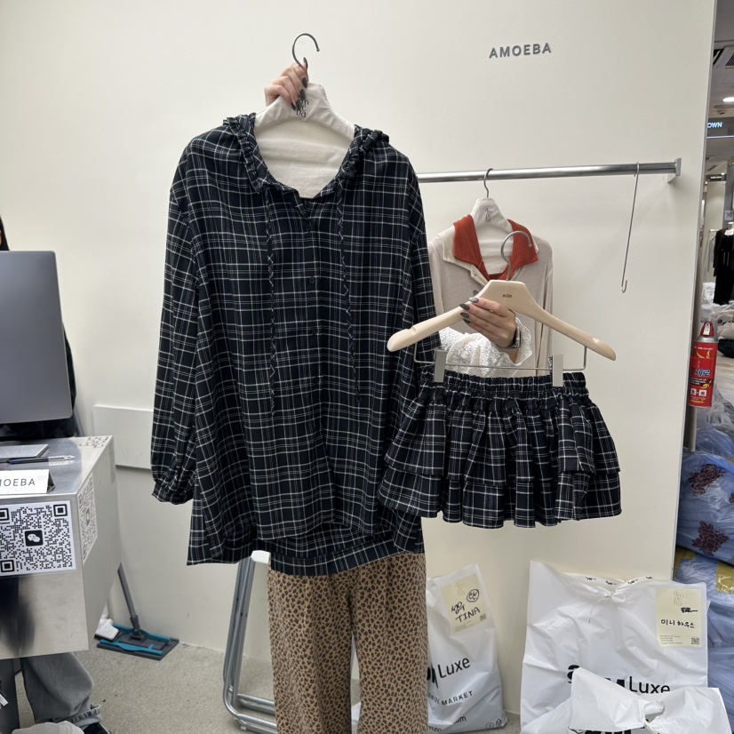 AMOEBA韓國代購㊣女裝新款人氣休閑25秋冬職業時尚真品套裝AMOEBA套裝圖色2