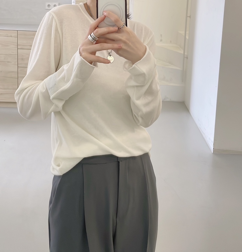 URBANE cloth東大門㊣實拍女士新款25秋冬休閑真品長袖T恤URBANE cloth長袖T恤圖色4