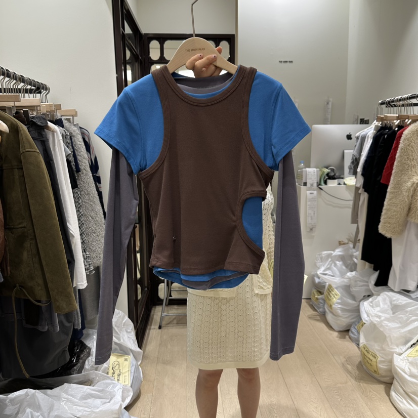THEMORYPARK韓國直郵㊣女士新品人氣時尚真品熱賣套裝三件套THE MORY PARK套裝圖色2