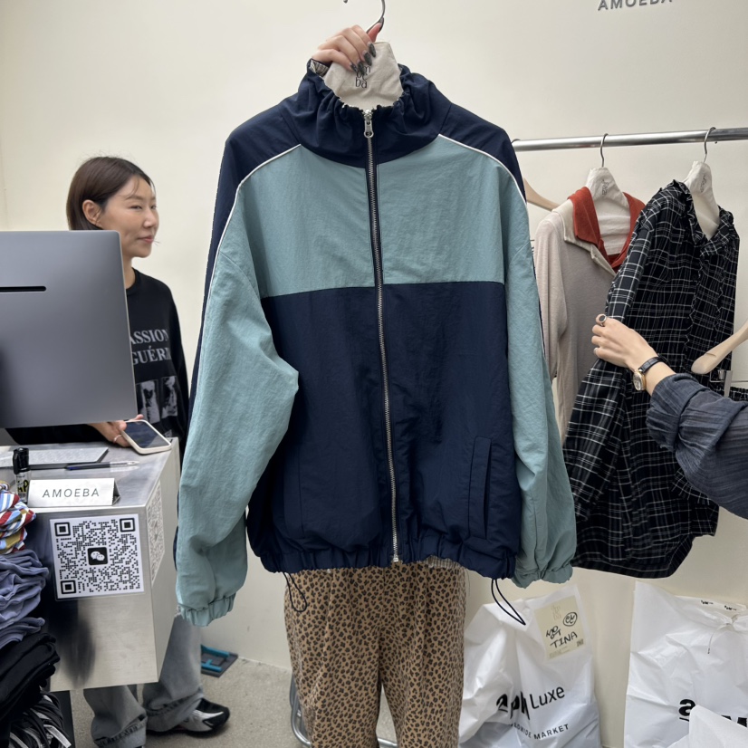 AMOEBA東大門㊣直郵女士新品時尚推薦25秋冬真品夾克里外穿AMOEBA夾克圖色2