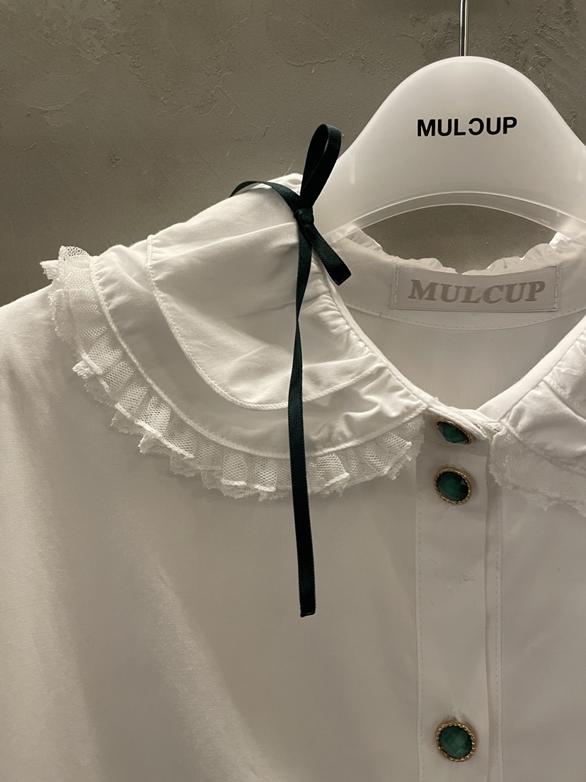 MULCUP韓國代購㊣女裝新品職業推薦人氣25秋冬時尚襯衫蕾絲衫MULCUP襯衫/蕾絲衫