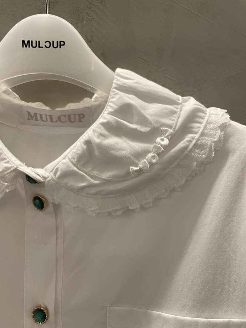 MULCUP韓國代購㊣女裝新品職業推薦人氣25秋冬時尚襯衫蕾絲衫MULCUP襯衫/蕾絲衫