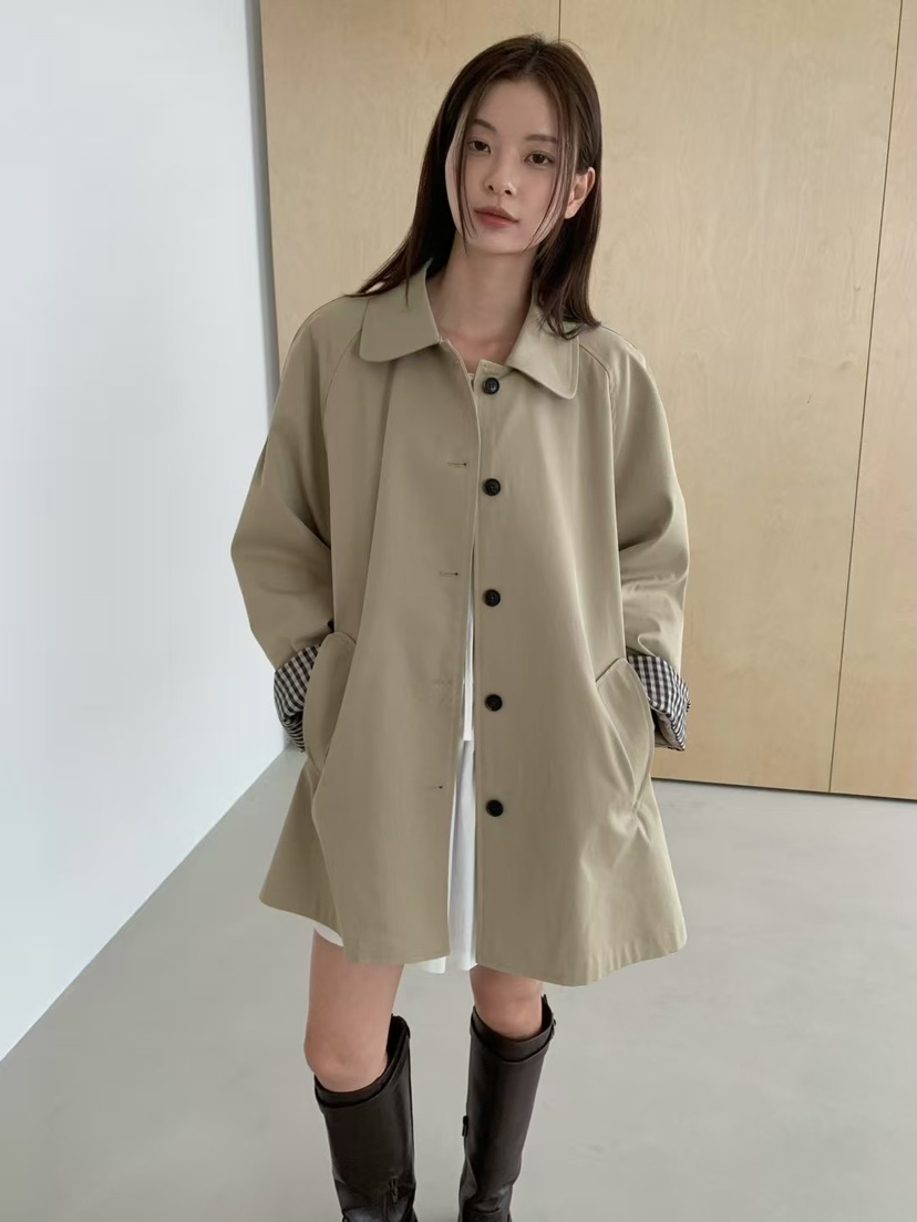ANOU韓國直郵㊣女裝新款休閑熱賣推薦職業真品時尚長款風衣ANOU長款風衣