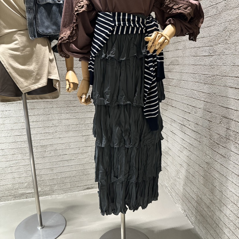 JUNI韓國直郵㊣女士新款休閑25秋冬職業真品熱賣人氣時尚長裙my juni長裙圖色2