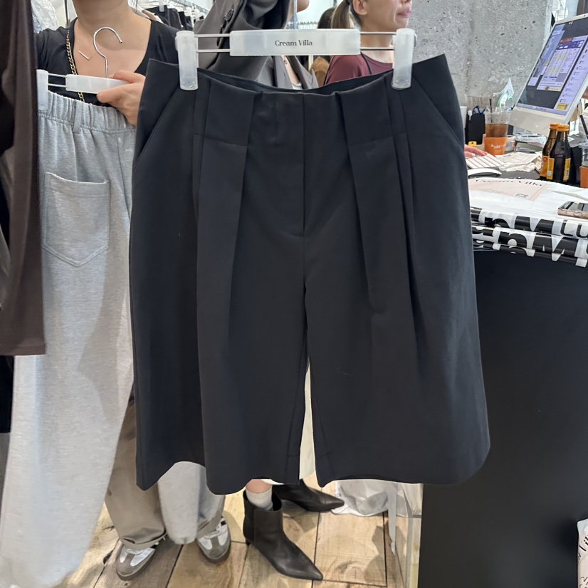 CREAM VILLA東大門㊣代購女裝新品人氣短褲不含腰帶CREAMVILLA短褲圖色2