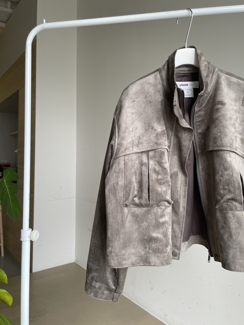 URBANE cloth東大門㊣代購女裝新品25秋冬推薦人氣夾克絨面革URBANE cloth夾克