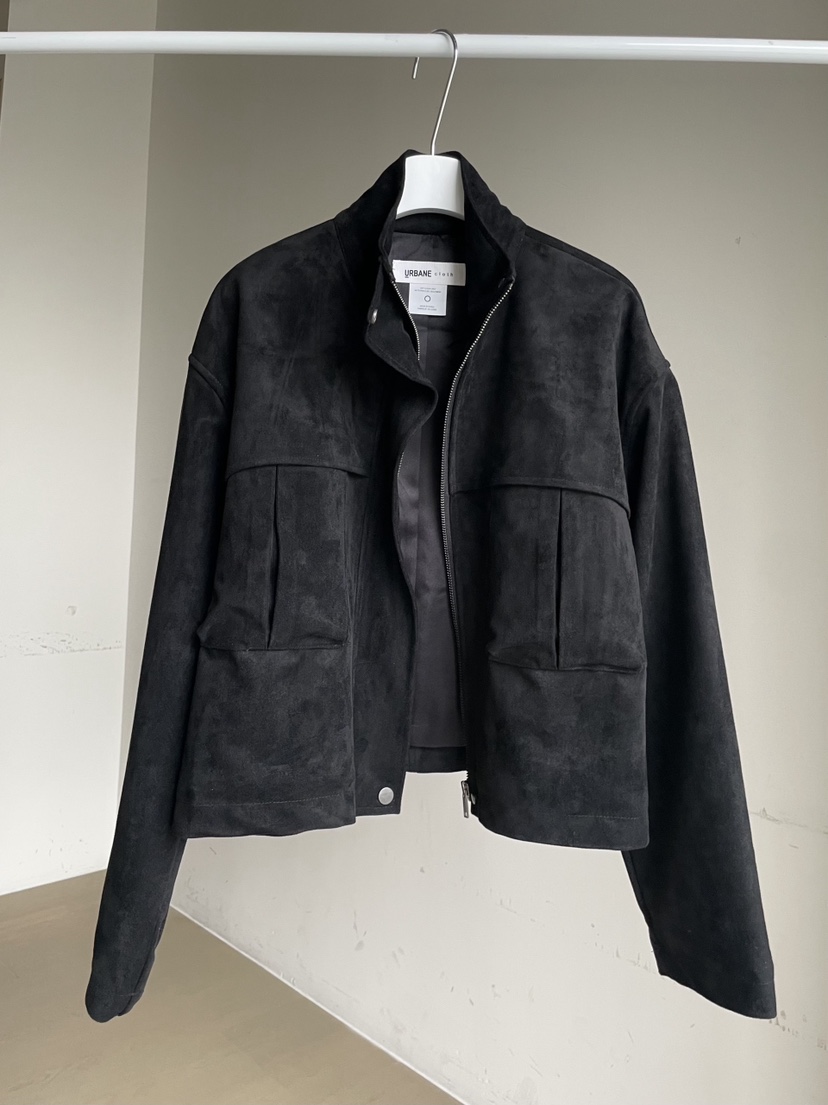 URBANE cloth東大門㊣代購女裝新品25秋冬推薦人氣夾克絨面革URBANE cloth夾克圖色2