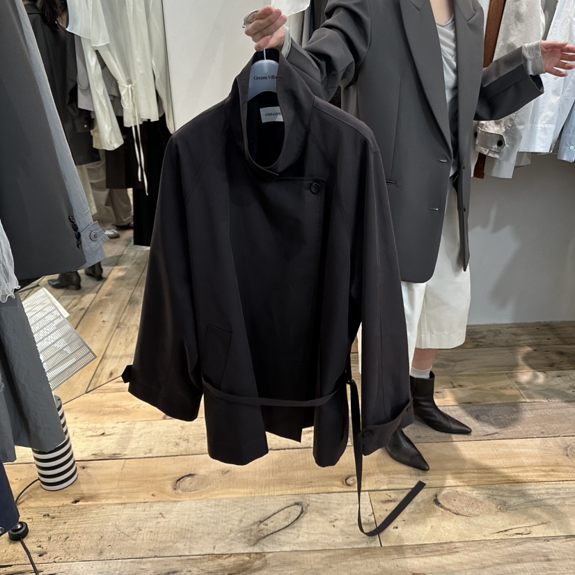 CREAM VILLA韓國代購㊣女士新品人氣夾克含腰帶CREAMVILLA夾克圖色2