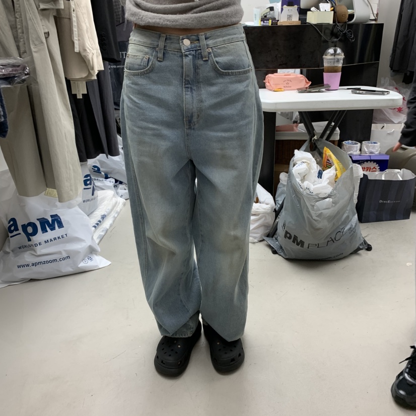 SOLD OUT東大門㊣代購女士新品人氣真品25秋冬休閑推薦牛仔褲SOLD OUT牛仔褲圖色1