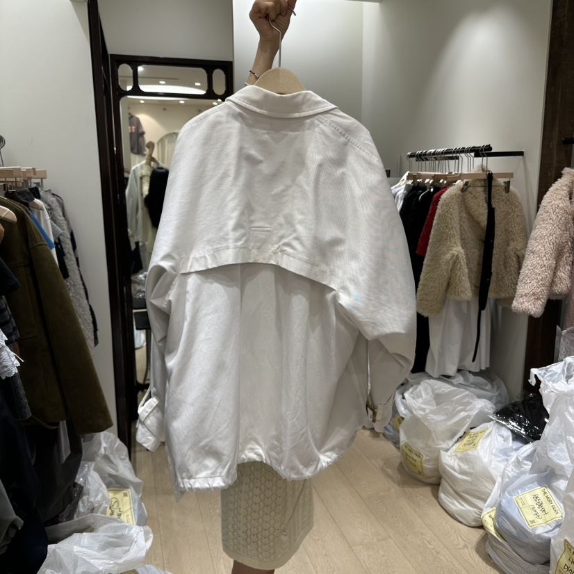 THEMORYPARK韓國代購㊣女士新品時尚休閑夾克不含內搭棉質褶皺THE MORY PARK夾克