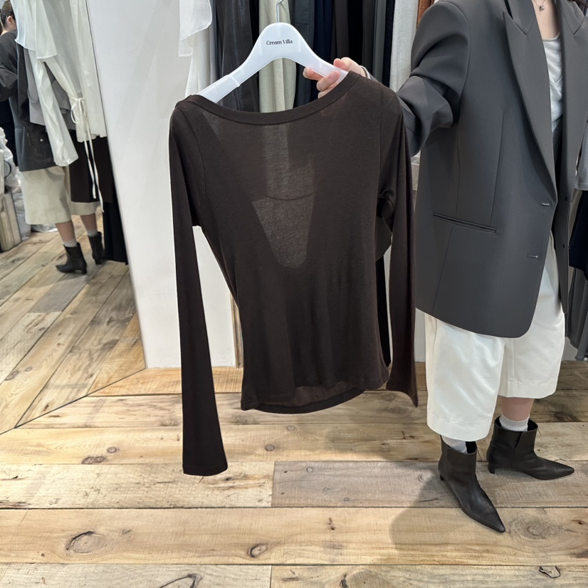 CREAM VILLA韓國直郵㊣女士新款職業長袖T恤CREAMVILLA長袖T恤圖色4