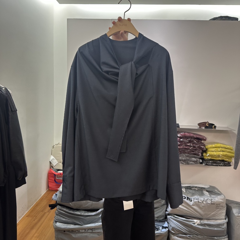 NAVE韓國代購㊣女裝新品人氣真品25秋冬時尚熱賣襯衫蕾絲衫NAVE襯衫/蕾絲衫圖色2